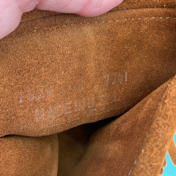 Vintage Minnetonka Suede Leather Tie Up Boots Size 7.5 - Picture 5 of 8